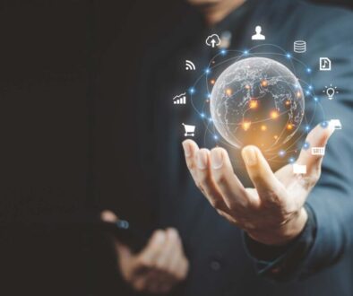 Businessmen use Internet connection technology and digital marke